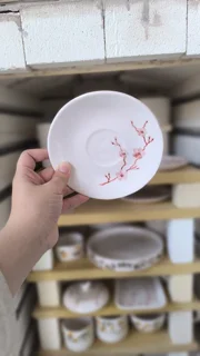 نعلبکی سرامیکی قطر 15 سانت نیلابی