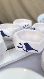 پیاله ۶ ضلعی سرامیکی دستساز مناسب روزمره