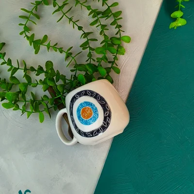 ماگ سرامیکی طرح چشم زخم