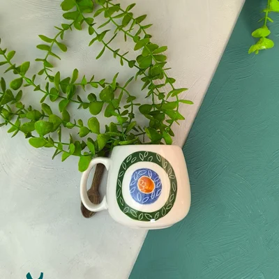 ماگ سرامیکی طرح چشم زخم