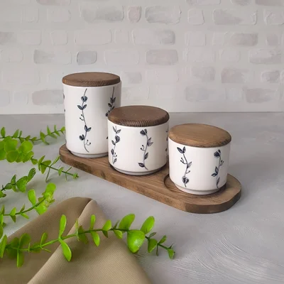 ست بانکه پاسماوری سه سایز با زیره و سر چوبی