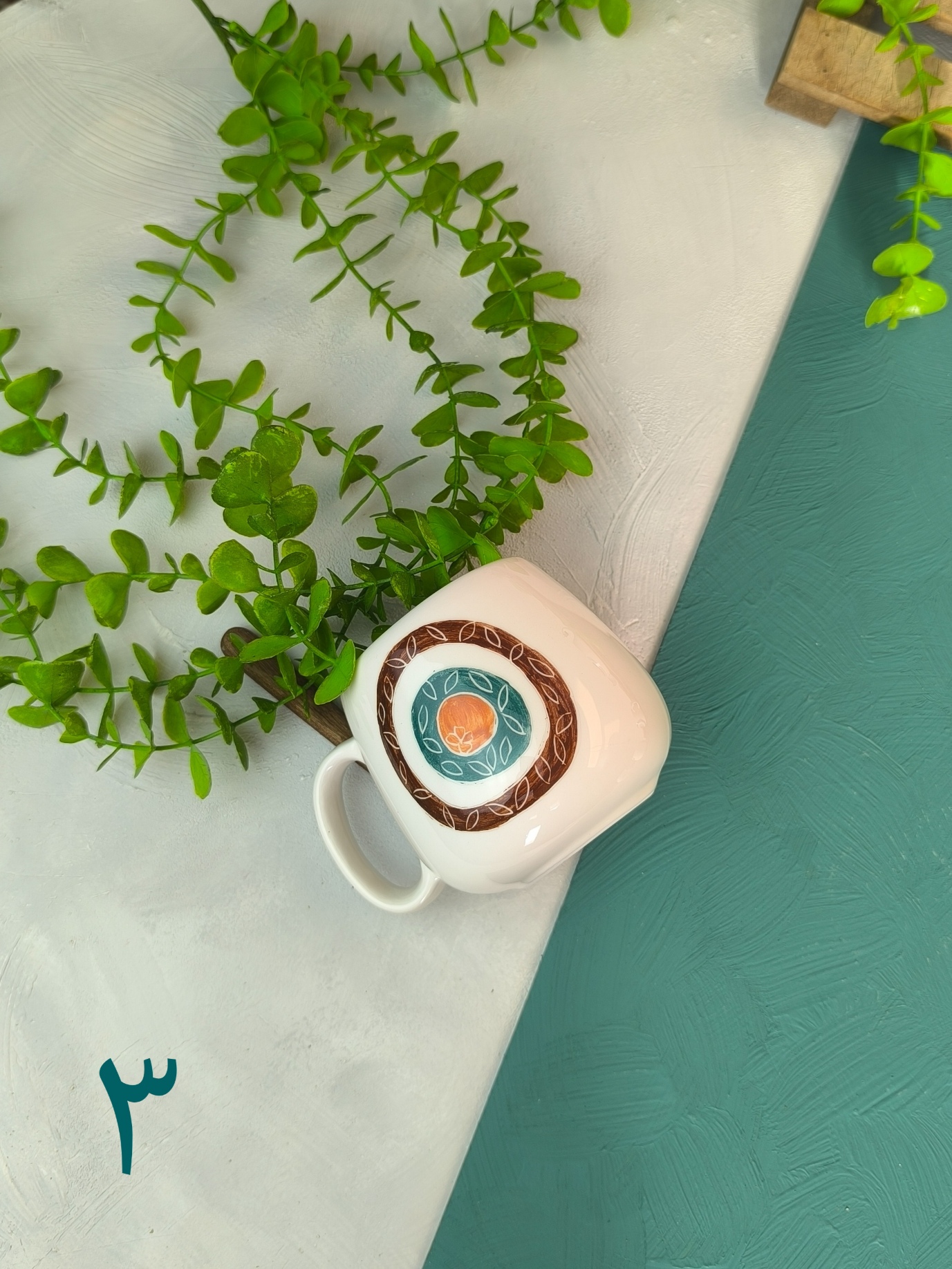 ماگ سرامیکی طرح چشم زخم