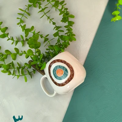 ماگ سرامیکی طرح چشم زخم