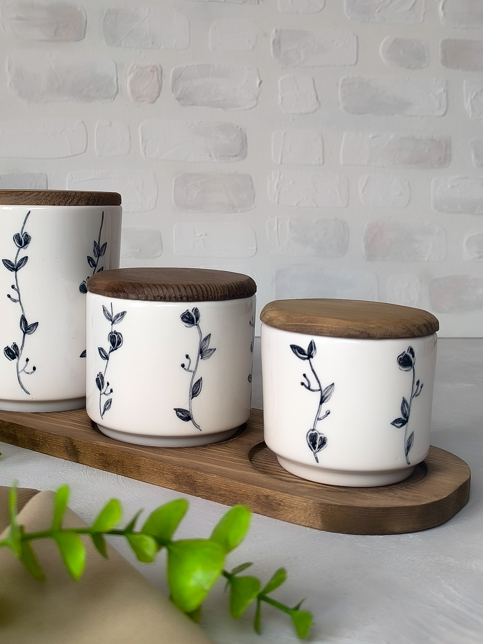 ست بانکه پاسماوری سه سایز با زیره و سر چوبی